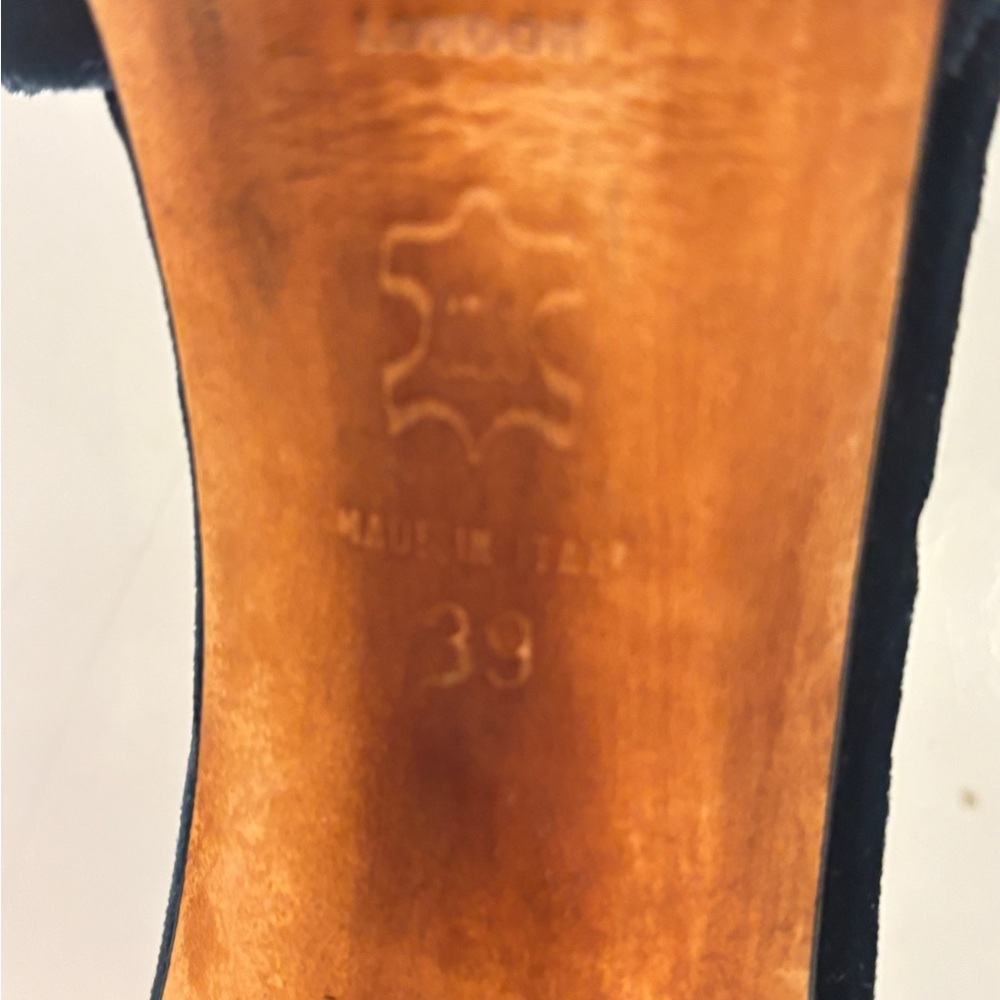 Jimmy Choo Women's Velvet Heels - Dark Blue size 39 - Picture 8 of 13